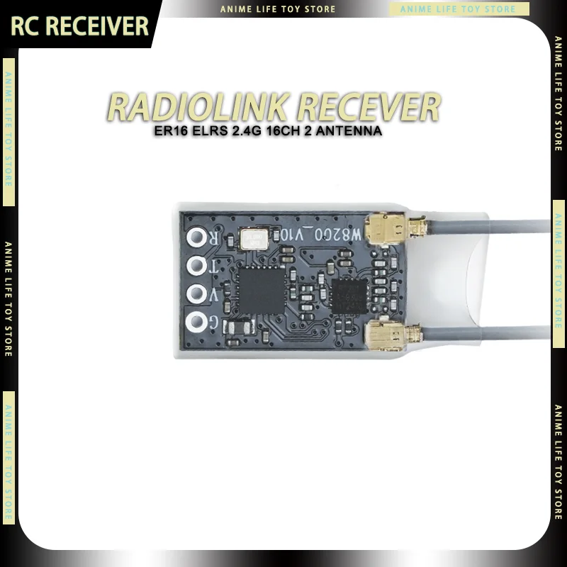 

RadioLink ER16 ELRS 2.4G Receiver V3.3 16-CH Dual Antenna LongRange High Frequency Plane Modle For RC Airplane Gfts