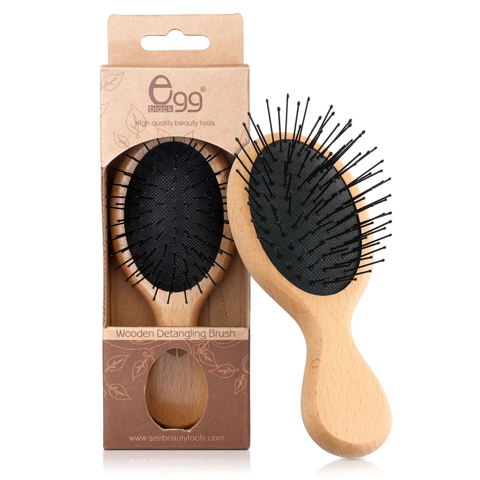

BlackEgg мини-деревянная расческа с подушкой безопасности, антистатическая щетка для волос на воздушной подушке, уменьшает выпадение волос, уход за волосами, расческа для укладки волос для детей