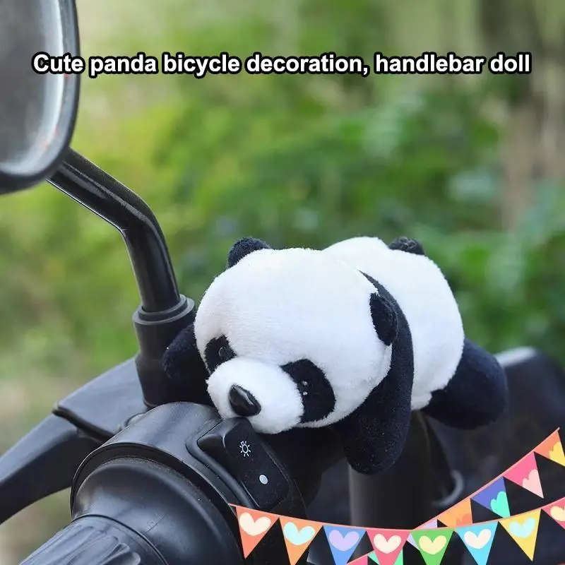 1PCS Cute Panda Bicycle Decoration Pendant Accessories Road Bike Mountain Bike Handlebar Doll Ornament Motorcycle Figurine