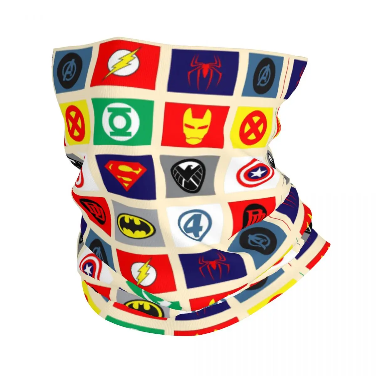 Marvel Avengers Multi-Uso Balaclava para Adulto, Super-heróis Ícone, Bandana, Cobertura do Pescoço, Lenço de Rosto, Rosto, Ciclismo, Unisex, Adulto