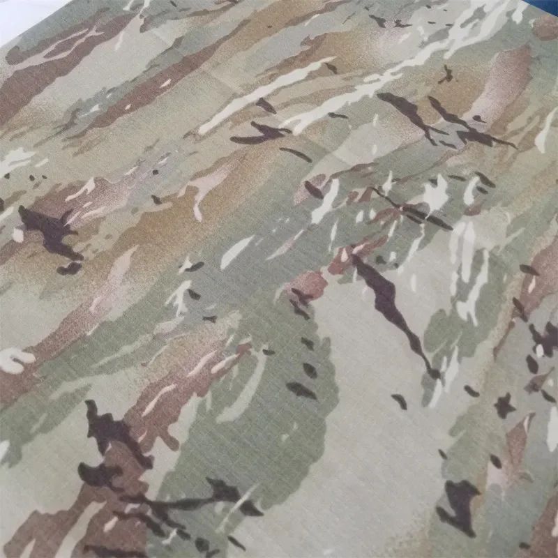 Dark Color MC Polyester Cotton Checkered Camouflage Fabric Tear Resistant Water-resistant for DIY Tactical Outdoor Clothing Hat