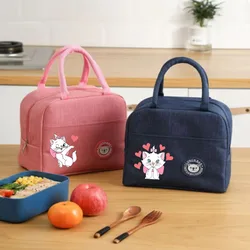 Disney De Aristocats Marie Kat Lunchtas Draagbare Geïsoleerde Thermische Lunchbox Picknick Benodigdheden Tassen Melkfles Voor Vrouwen Kinderen