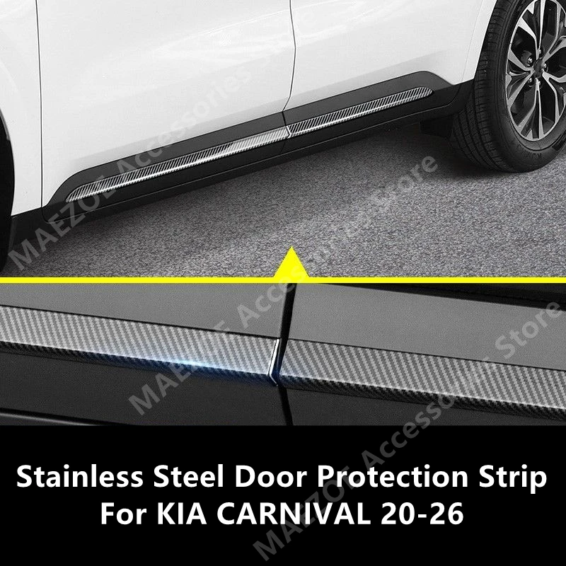 

For KIA CARNIVAL 20-26 Stainless Steel Door Protection Strip,Car Exterior Modification Protection Decoration Accessories Refit
