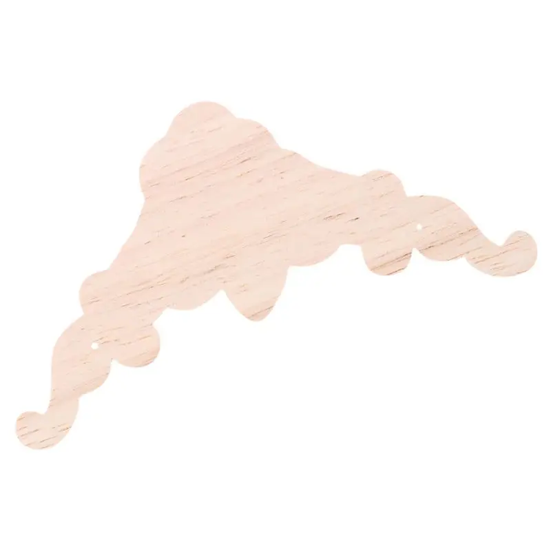 ABYN-60PCS Floral Wood Carved Decal Corner Applique Decorate Frame Wooden Figurines Cabinet Decorative Crafts