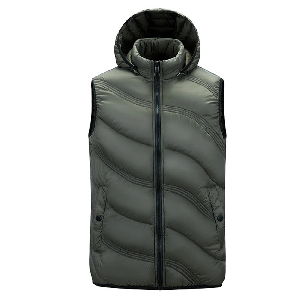 Factory Direct Sales Cross-Border High-Quality Vest Cotton Coat Autumn and Winter Men's Simple Casual Rib Vest Men's Wholesale