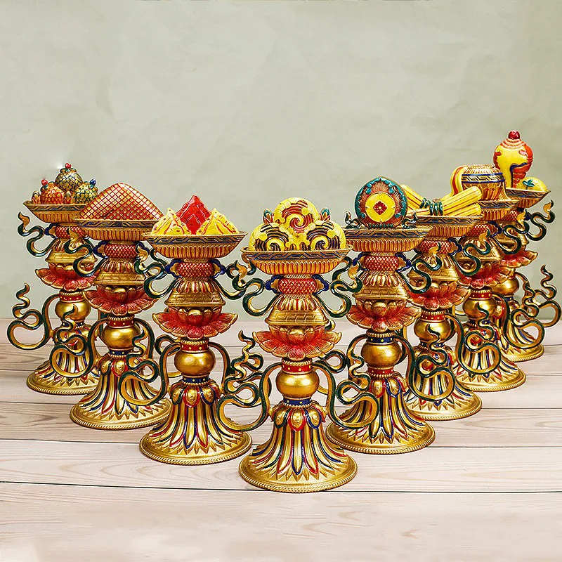 Ornament Eight Rui, Buddha Set Buddhist Hall Eight Auspicious Buddha Ornament Home Interior