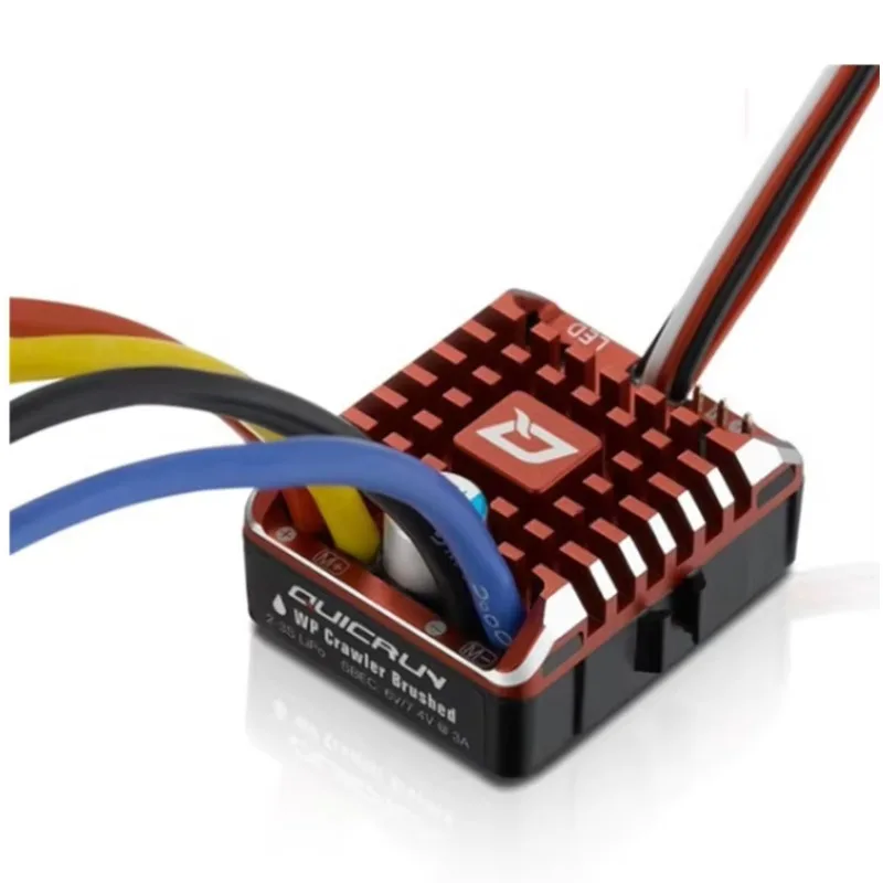 VoltSHobbywing QuicRun WP Crawler Brushed 1080 80A Waterproof Brushed ESC Speed Controller with Program Card BEC for RC Car