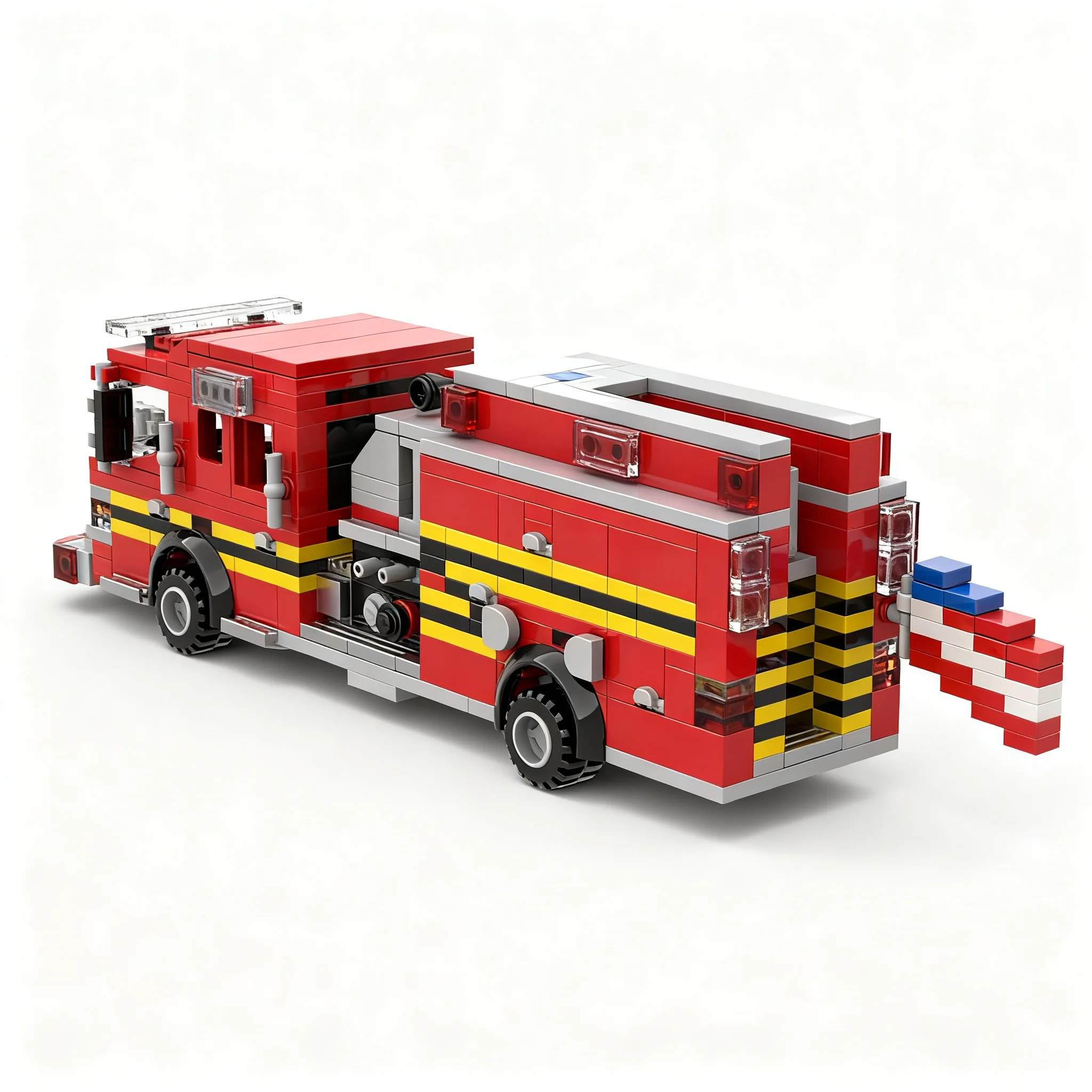 450pcs MOC Fire Truck BRFD Engine City Fire Model Building Blocks Toy Construction Christmas Gift Birthday Education Collection