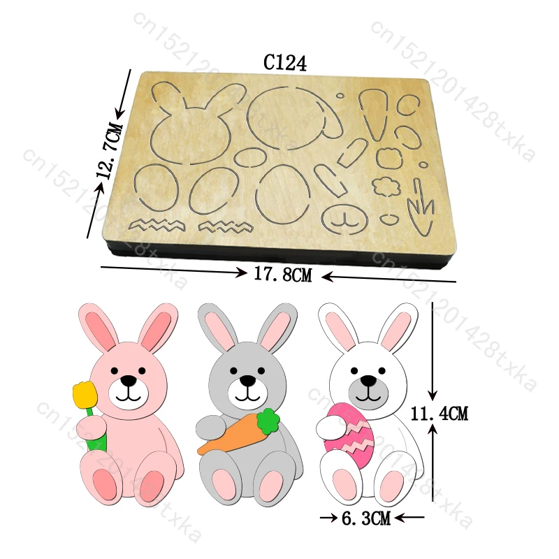 

New rabbit Wooden Die for Scrapbooking, Cutting Dies, C124, Multiple Sizes