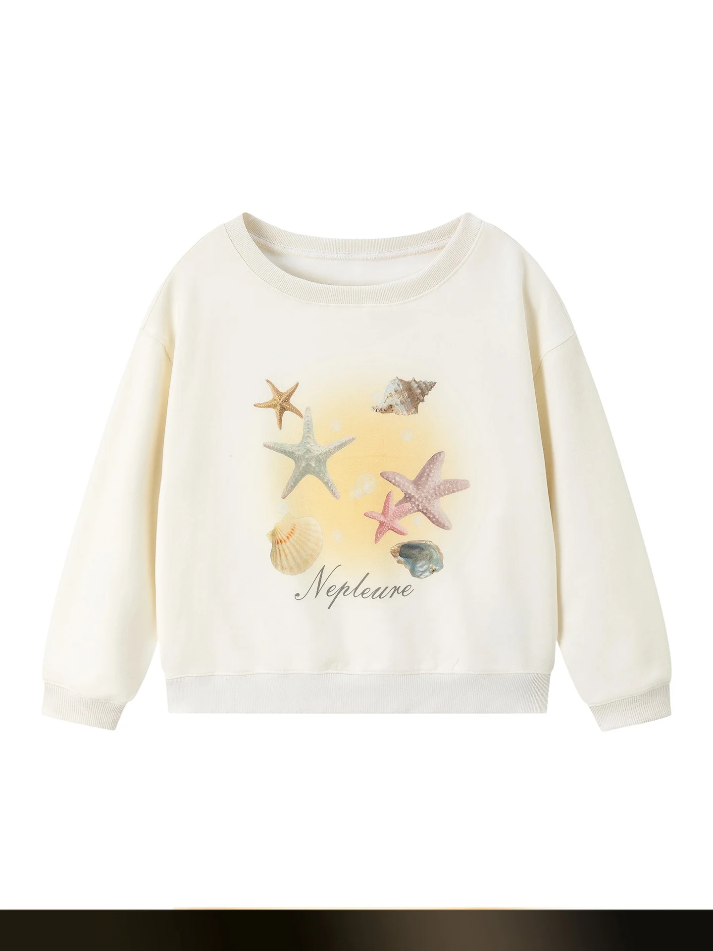 

Американский ретро-свитшот Starfi Fiti с открытыми плечами, свободный крой, с длинными рукавами, осенняя новинка, женская модная одежда из хлопка и полиэстера