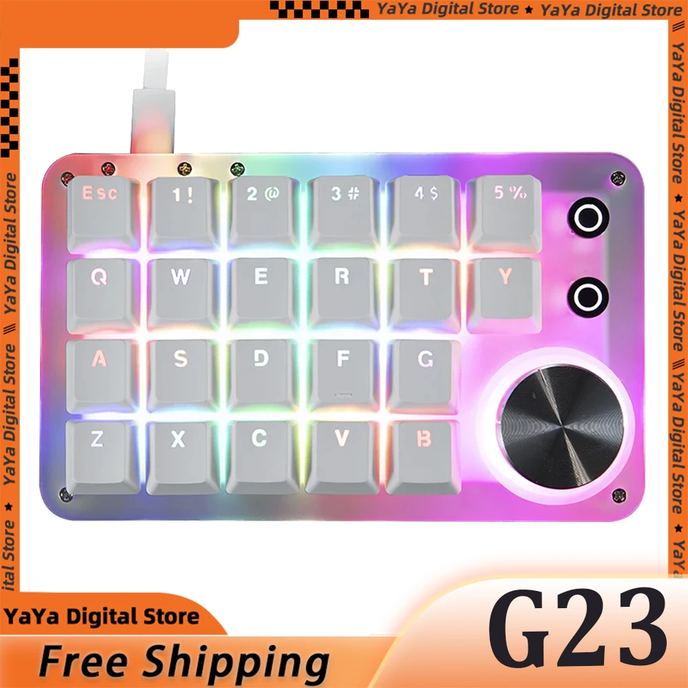 

G23/E24s 23-key custom macro programming keyboard one-handed designer drawing full key custom portable mechanical keyboard Gift