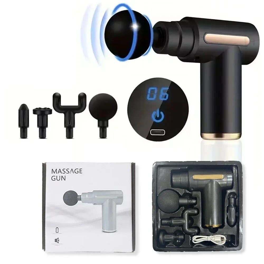 

Usb Type-c Mini Massage Gun Fascia Machine Muscle Relaxation Vibrating Gun Rod Massage Fitness Equipment Neck Grab Fascia Gun