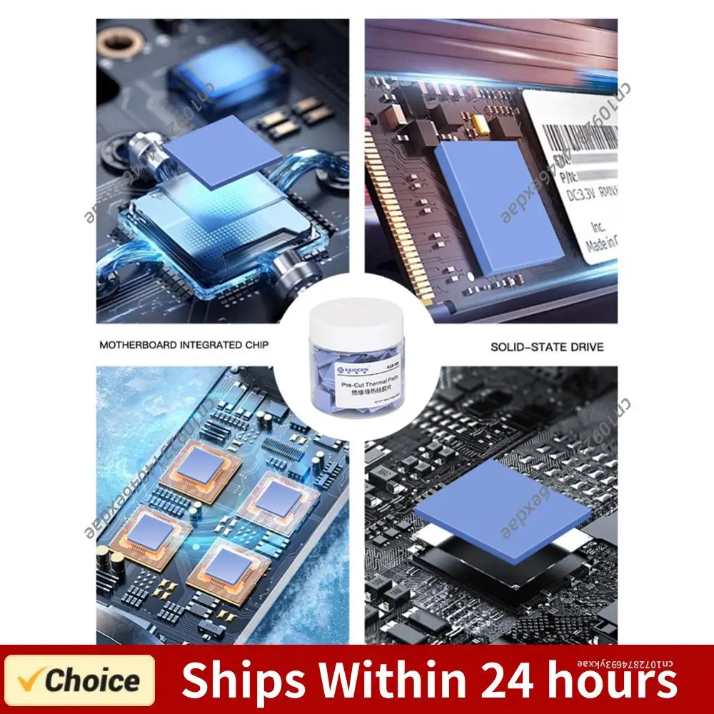 

100 шт. теплопроводящих термопрокладок для быстрого отвода тепла, 12x12x1.5 мм, проводящие силиконовые прокладки для ремонта GPU и CPU