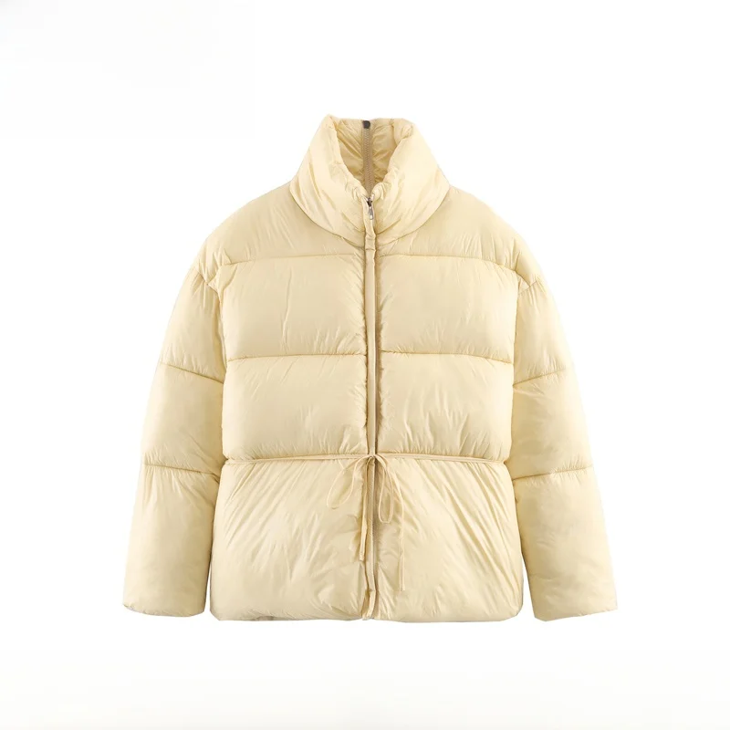 

Новая женская модная хлопковая куртка EVEA с воротником-стойкой, поясом на талии, ветрозащитная, в уличном стиле, на молнии, с длинными рукавами, стандартный крой