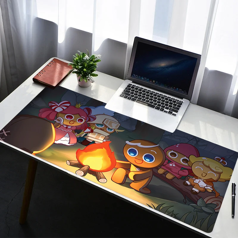 Mouse Pad Laptop Rubber Extended Desktop Mat Computer Gamer HD Mousepad PC Gaming Accessories Cookies Run Kingdom Keyboard Pad