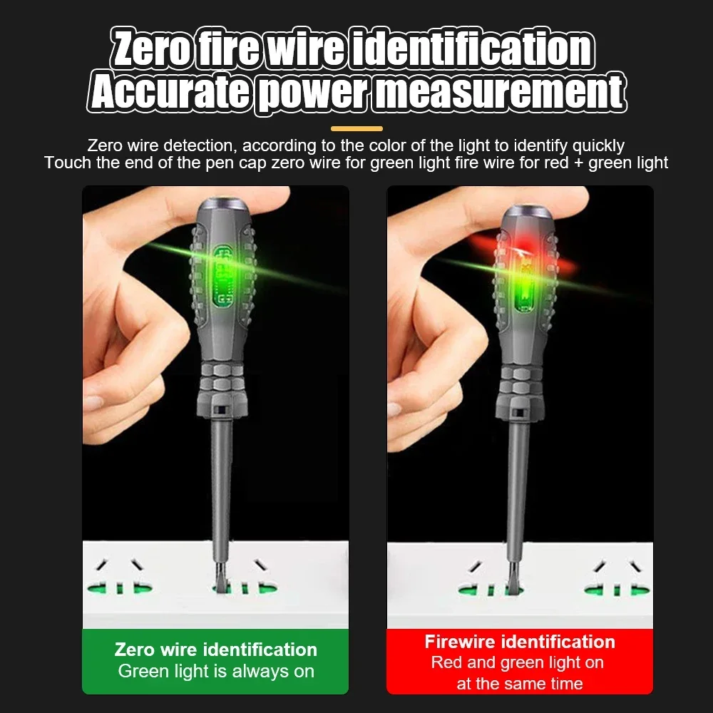 Intelligente Spanningstester Pen Ac Contactloze Inductie Test Potlood Voltmeter Vermogensdetector Elektrische Schroevendraaier Indicator