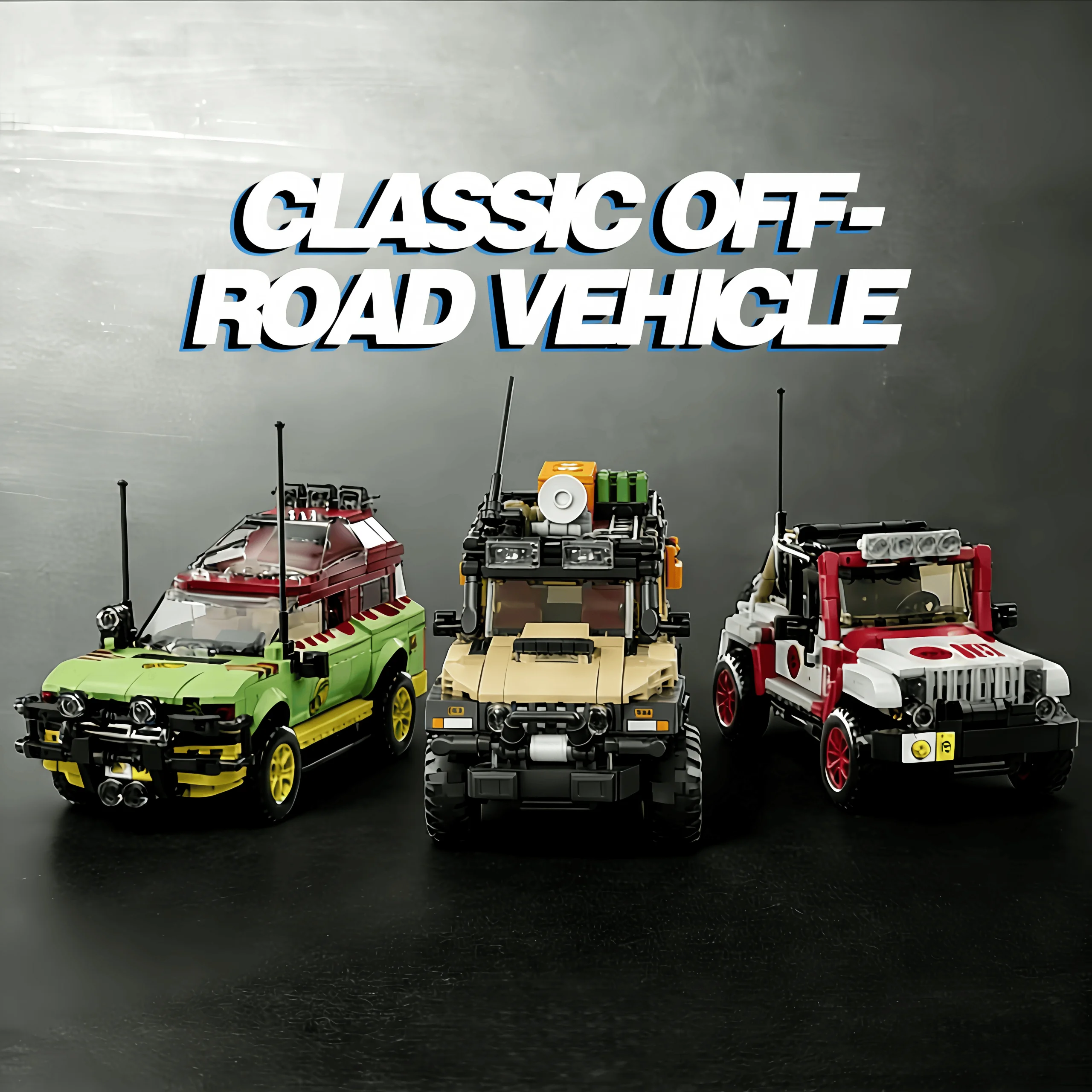 

Набор строительных блоков «Мир динозавров»: внедорожник, технический спортивный автомобиль, 3 в 1, эпоха Юрского периода, игрушка для детей