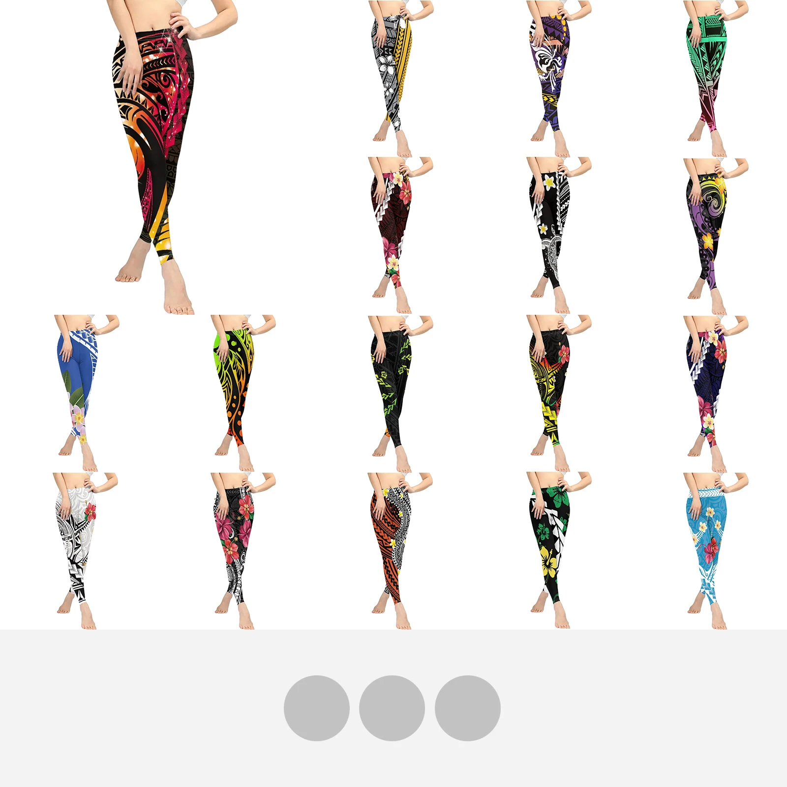 Polynesian Tribal Fijian Totem Tattoo Fiji Prints High Waist Push Up Pants Athletic Slim Jogging Sexy Ventilate Yoga Pants