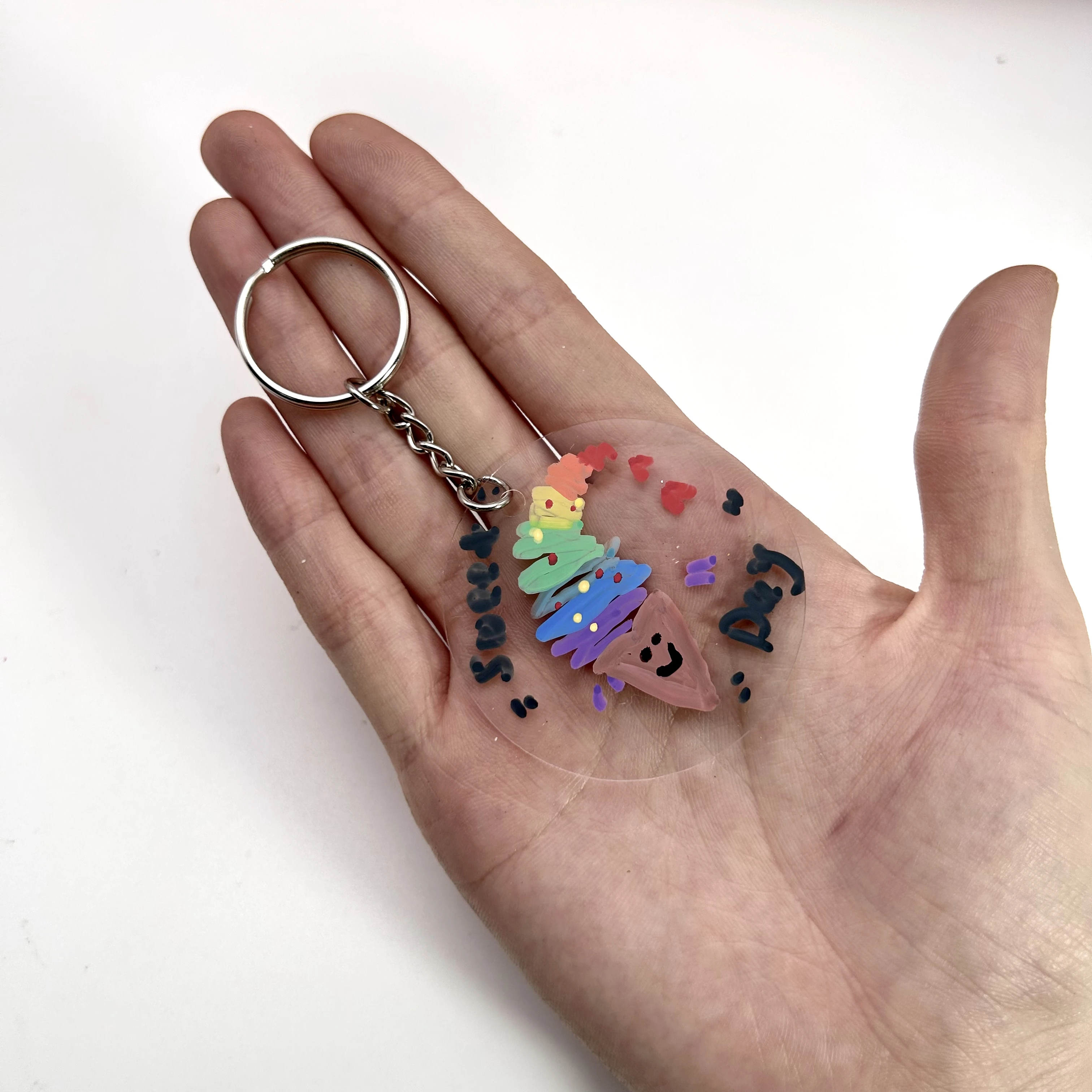 100 Pieces of 5cm Blank Transparent Round Acrylic Suitable for Keychain Replacement, DIY Accessories, Creative Keychain Pendants