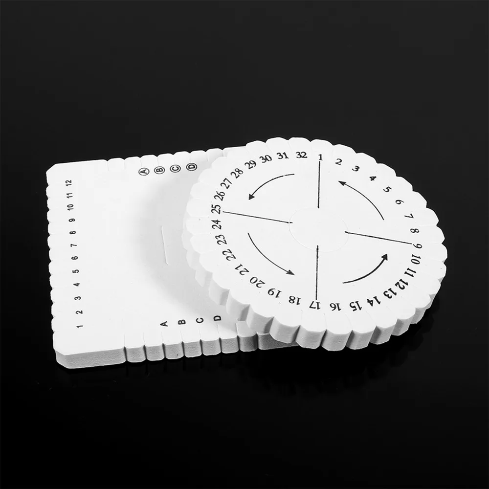 2Pcs User‑friendly EVA Braiding Board White 10 * 10 * 0.9cm Cord Weaving Tool Knot Fixed Board Hand Rope Braiding