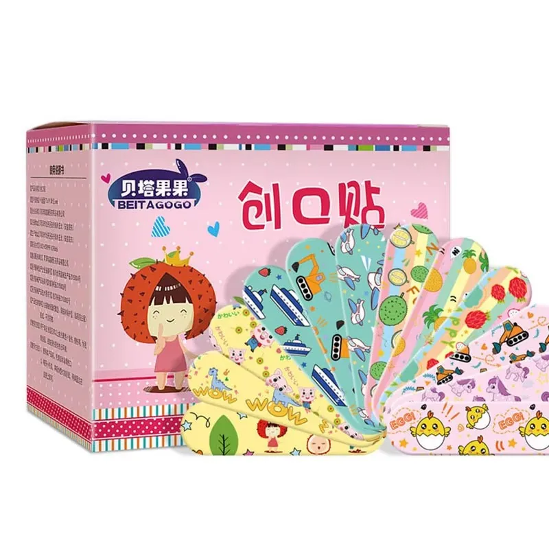 60/540pcs Cartoon Animal Pattern Band Aid Hemostasis Adhesive Bandages First Aid Emergency Kit Wound Plaster Patches for Kids
