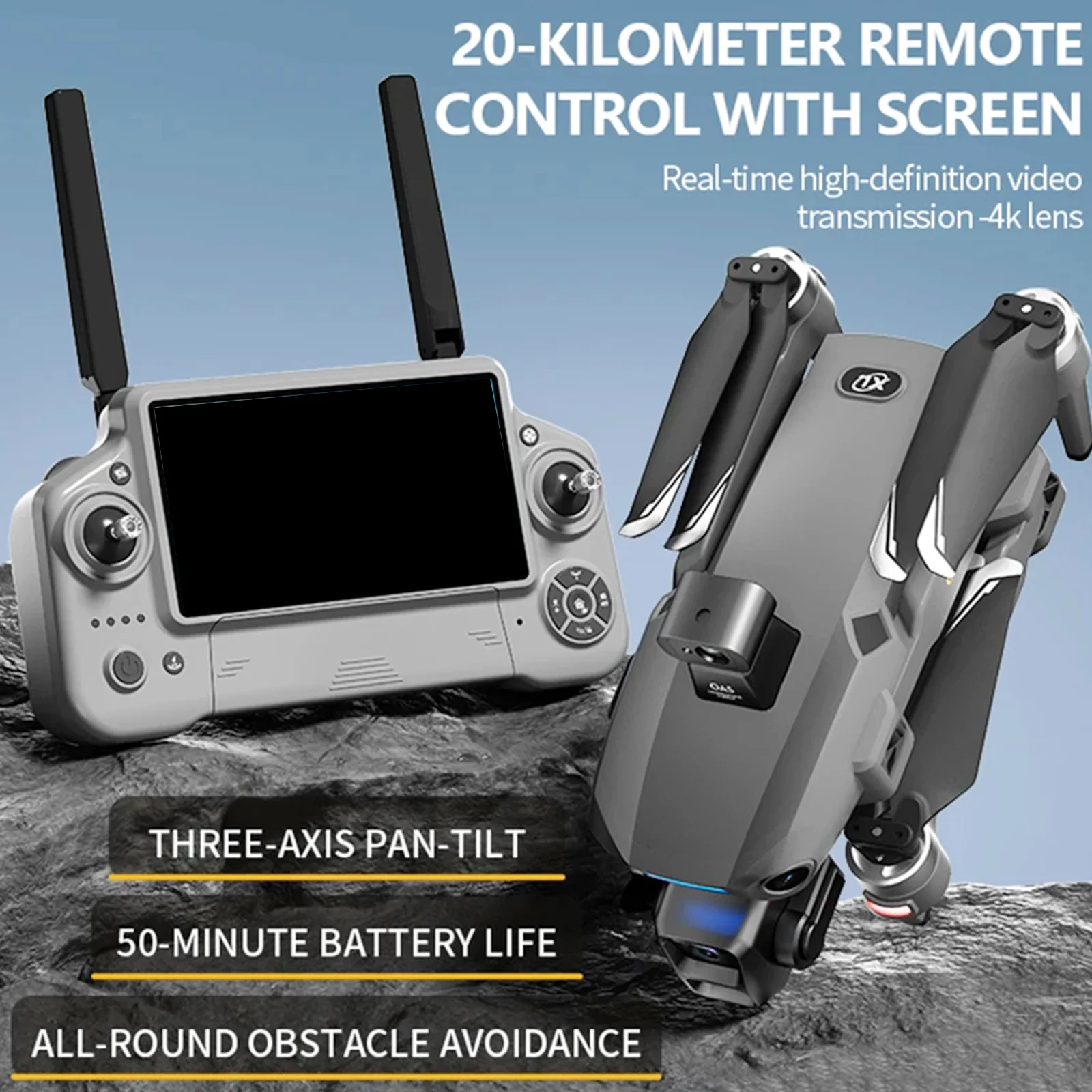 S880 GPS-дрон 8K с 3-осевым по – обзор и цена Drone Gimbal 3 Axis