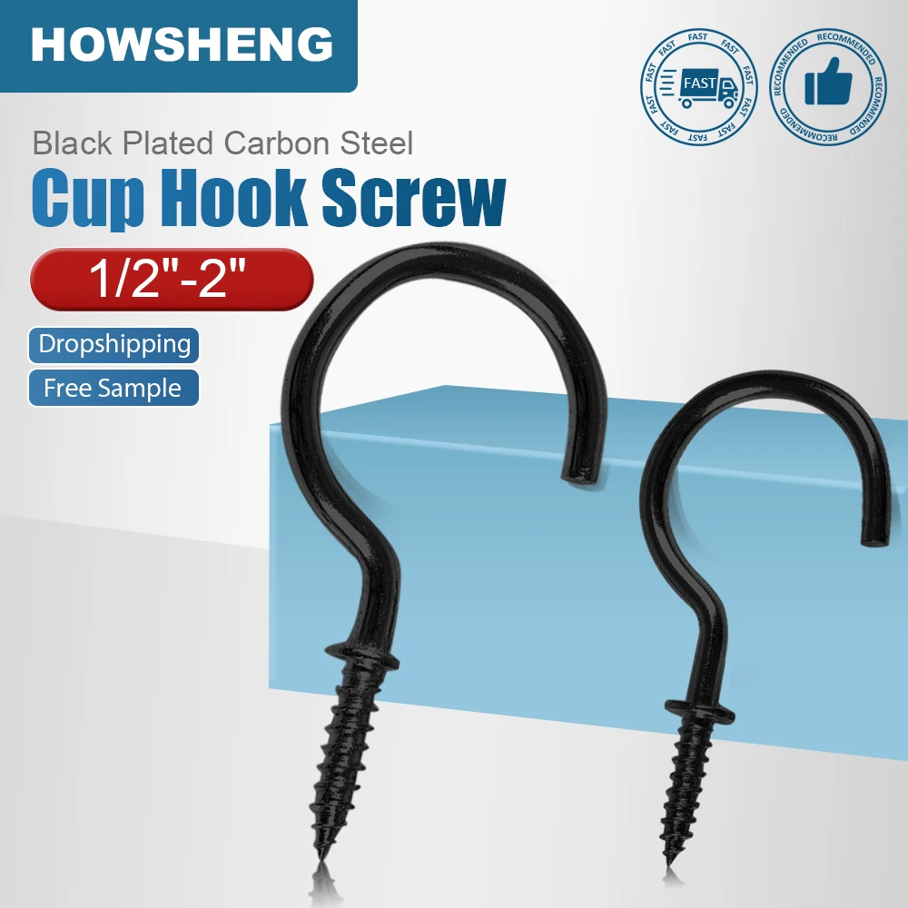 HOWSHENG 2-50pcs Cup Hook Screw 1/2