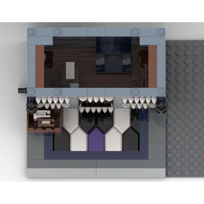 ตัวต่อ MOC-243684 ร้านหนังสือ ชุดตัวต่อขนาดเล็ก ซีรีส์ Street View ของเล่นแบบประกอบเอง ชุด Street View 645 ชิ้น