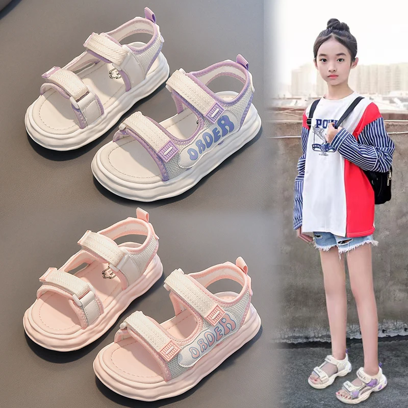 

Детские пляжные сандалии Little Girls Chunky Scuba 2026: Новые летние нескользящие комфортные универсальные сандалии для школы и активного отдыха