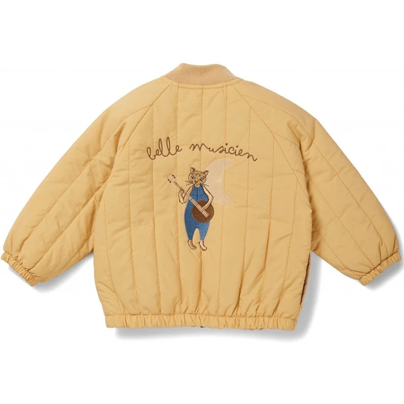 طفل الصوف داخل سترة التطريز ، الرضع طفل معطف الطفل ، سميكة الدافئة أبلى ، ملابس الطفل ، سستة ، الشتاء ، 2-10Y