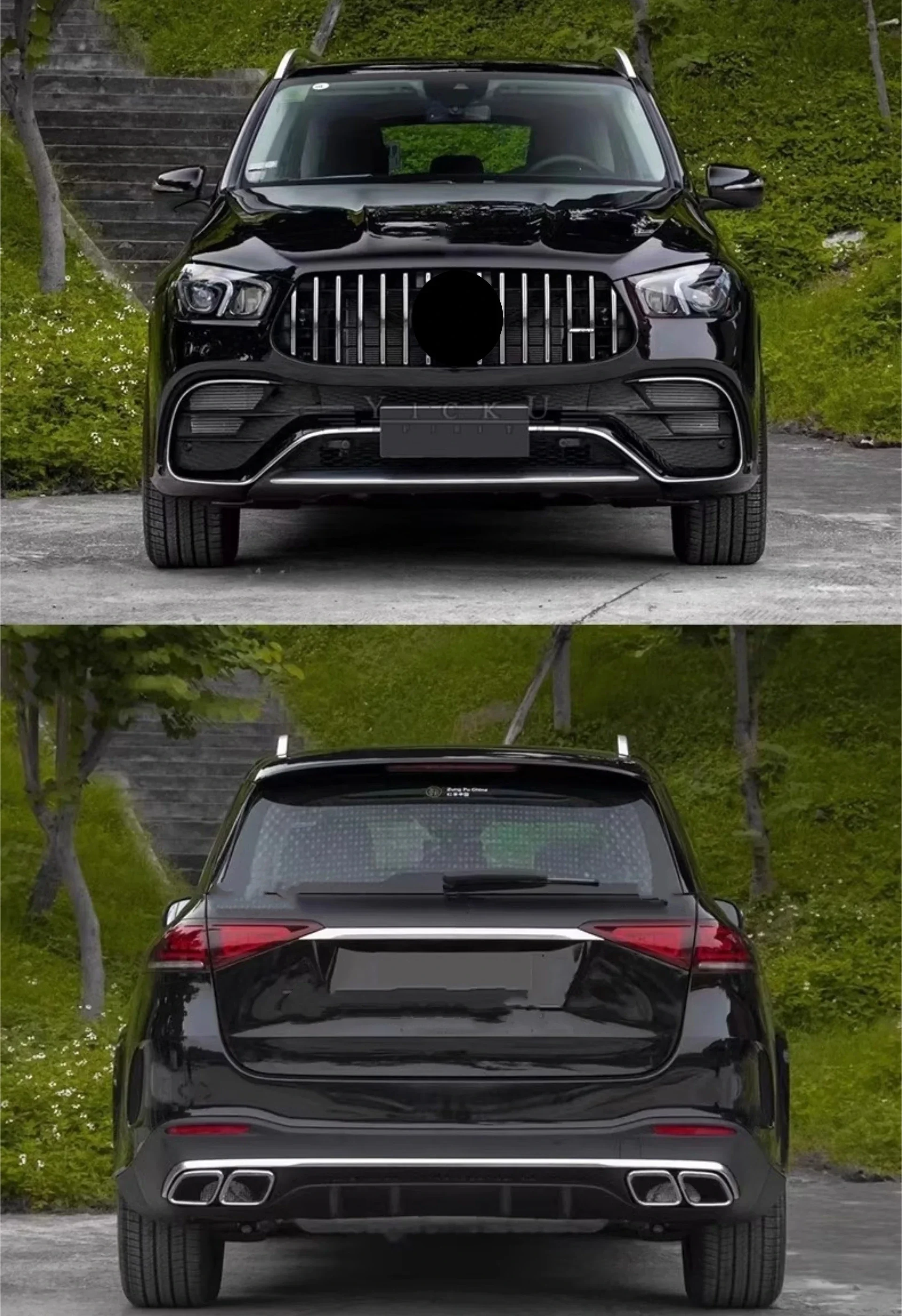 For  GLE COUPE 63 53 20-22 Convert 63 Body Kit Front Rear Bumper Wheel Eyebrow Tail Shovel