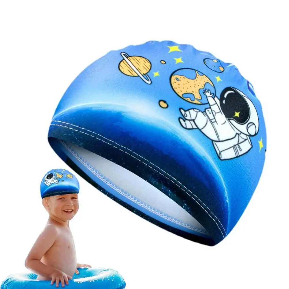 Cartoon Animal Children Swimming Cap Girls Boys Polyester Waterproof Swimming hat Elastic kids pool Swimming Cap 1-10 Years Old