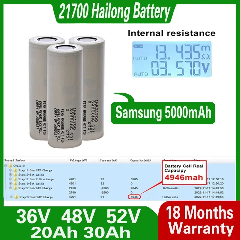 🔋Hailong 36V 48V 52V Electric Bike🚲 Battery 20Ah 30Ah 40Ah 18Ah Compatible with Bafang BBS02 BBS03 BBSHD Motor Ebike Battery
