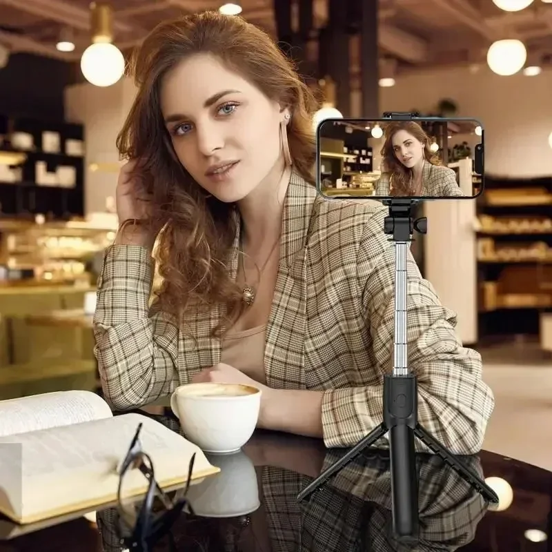 Selfie Stick Stativ Ausziehbare Drahtlose Bluetooth Fernbedienung Tragbare Smartphone Stativ Halterung Für IOS Android Telefon
