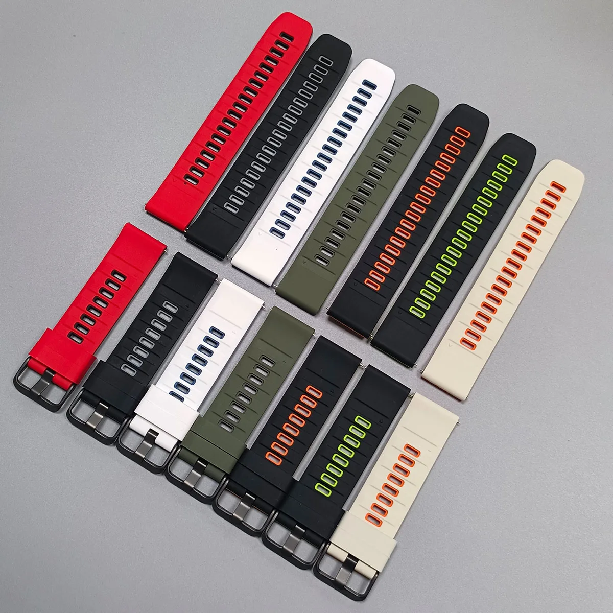 22mm シリコン製腕時計ストラップ Amazfit BALANCE 2/Bip 6 バンド GTR 4 3 2 2e/GTR 3 pro/GTR 47mm/Stratos 3 2 2S 交換用ブレスレット