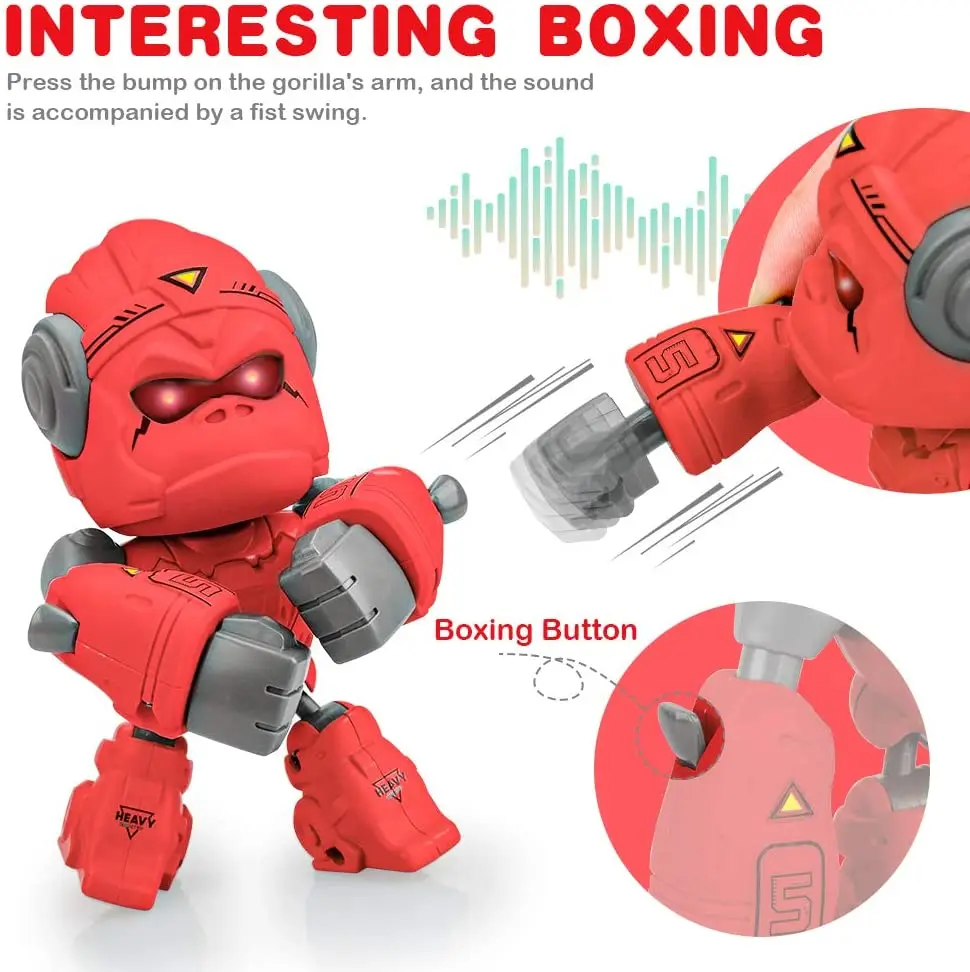 Gorilla Robots Toys - King Kong Toys Model Touch Sensing Function,Robot Toy for Boys with Lights and Sounds,Best Gift for Kids