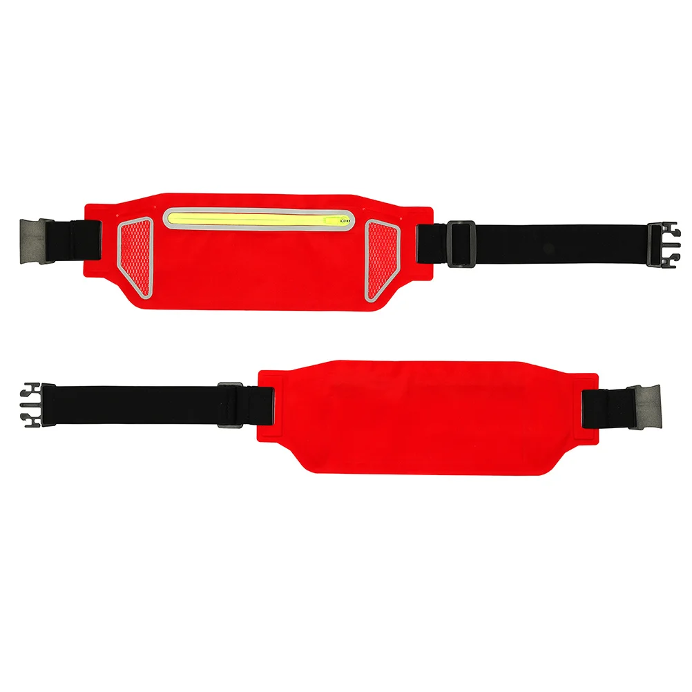 Unisex rode hardloopheuptas Hoogwaardige duurzame sportheuptas Verstelbare riem Fitnesstas Reizen Outdoor telefoonzak