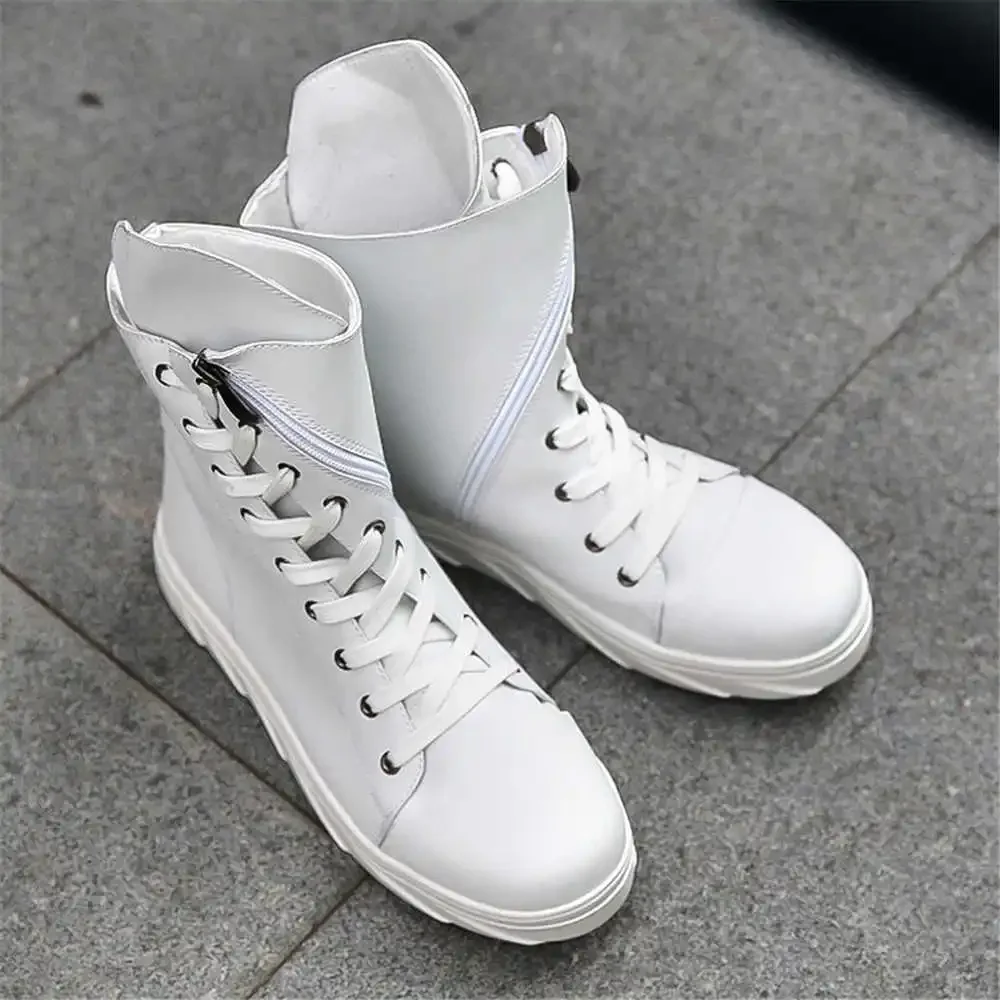 Size 40 Long Boots For Summer Men's White High Shoes Men's Black Shoes Sneakers Sports Affordable Price Chassure