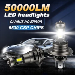 2024 più nuovo faro a LED per auto Hi/Lo lampadine a fascio fendinebbia H4 H7 LED H8 H9 H11 9005 9006 lampadina super-bright100 W 50000LM 12V con ventola