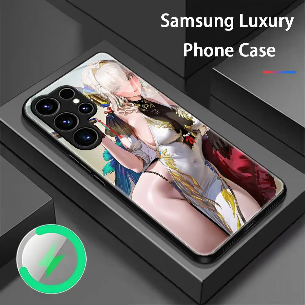 Wuthering Waves Suisui Phone Case For Samsung S26 S25 S24 S23 S22 S21 S20 Plus Ultra Glass Magnetic Case