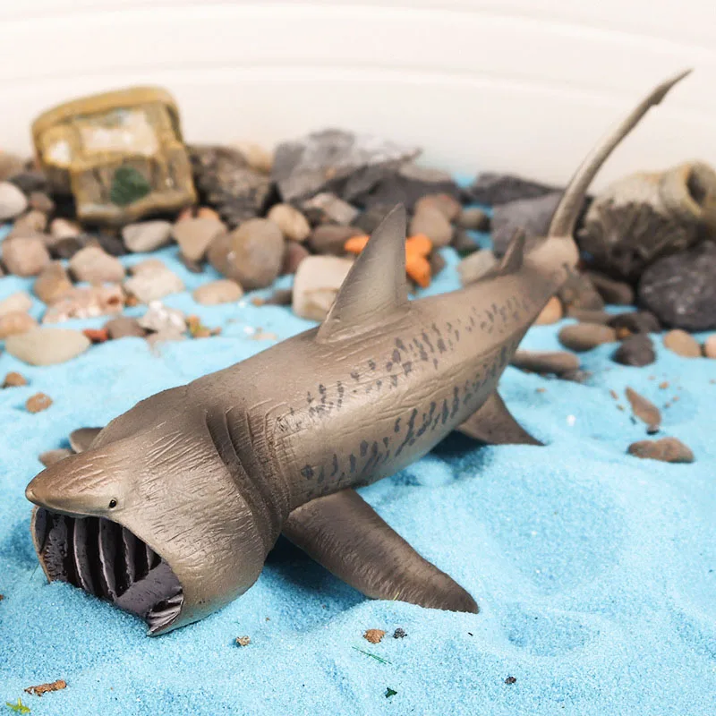 Marine Animals Arachnid Fish Basking Shark Cynops Orientalis Squid Action Figures Simulation Salmon Xiphactinus Figurine Kid Toy