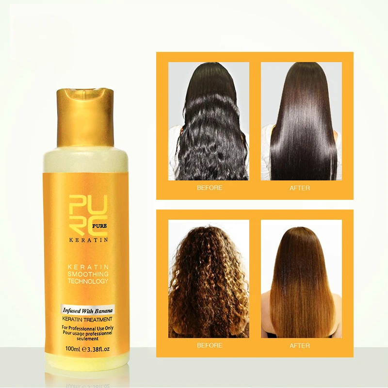 12% Banana Flavor Keratin Treatment Straightening Hair Repair Damage Frizzy Hair Brazilian Collagen Crema Alisadora De Cabello