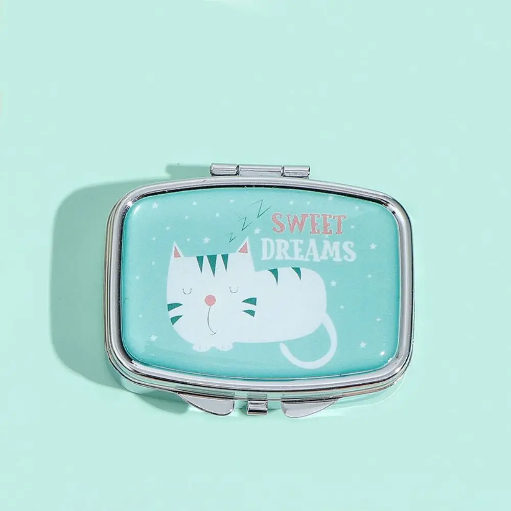 Square with HD Mirror Cartoon Animals Jewelry Box Waterproof Cute Sealed Organizer Kawaii Multifunctional Storage Box Medicine