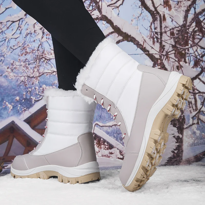 Outdoor High Top Warm Women\'s Boots 2024 Snow Boots Winter Cotton Shoes Hiking Casual Shoes Neutral Hiking Boots Fast Delivery