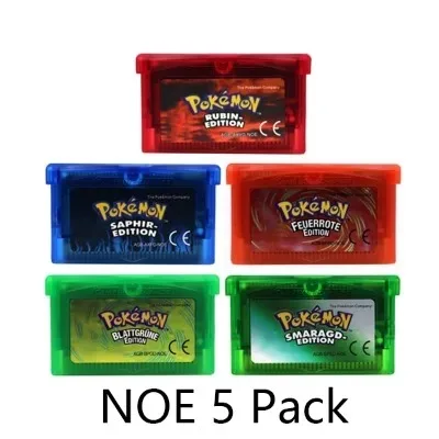 GBA-Spiel Pokemon-Serie Videospiel-Kassette Konsolenkarte Pokemon Emerald FireRed Ruby LeafGreen Sapphire Mehrsprachig