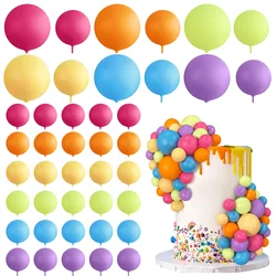 42Pcs Picks Colorful Foam Balls Cake Decoration Colorful Cake Topper for Birthday Party Wedding Supplies Color Series Six Colors
