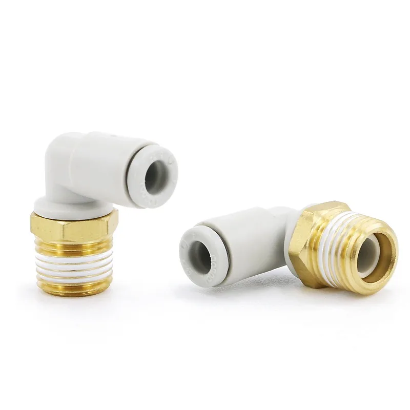 

10PCSSMC type tracheal joint external thread elbow 90 degree elbow pneumatic quick connection right angle quick plug KQ2L06