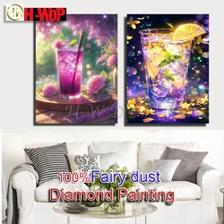 Fruit Cup 100% Fairy Dust 5D Diamond Painting Full Square Diamond Embroidery Cross Stitch AB Diamond Art Crystal Home Decoration