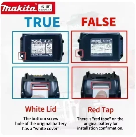 100% Original Makita Rechargeable Power Tool Battery, Replaceable LED Lithium-ion, 6.0 Ah 18V LXT BL1860B BL1860BL1850 BL1830