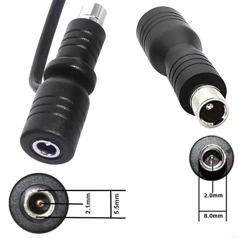 97QD 2PCS متعددة الأغراض 5.5x2.1 مم إلى 8.0x2.0 مم محولات المحول